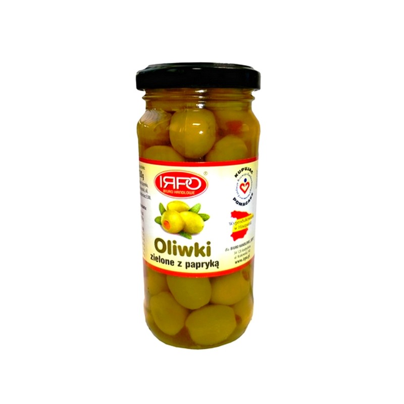 Oliwki Zielone Z Papryką 240ml Irpo