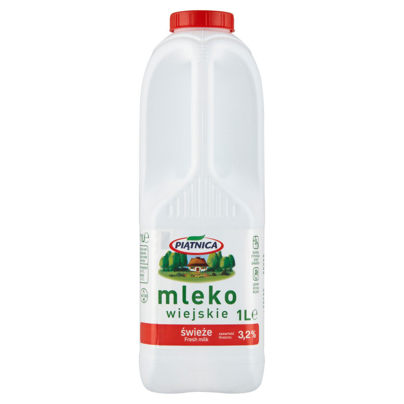 Piątnica Mleko wiejskie świeże 3,2% 1 l